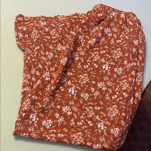 Emery Rose Rustic Orange Silky Pants
